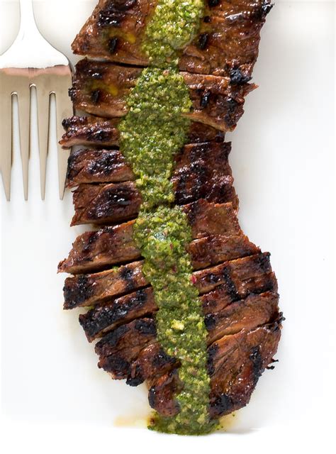 easy-skirt-steak-with-chimichurri-sauce-chef-savvy image