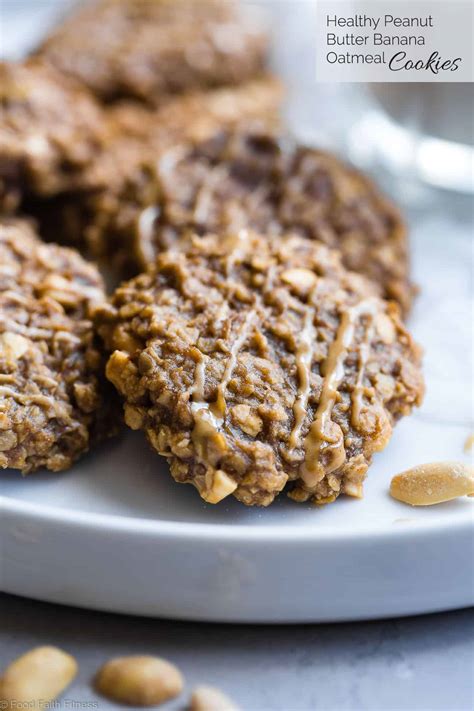 easy-peanut-butter-oatmeal-banana-cookies-food image