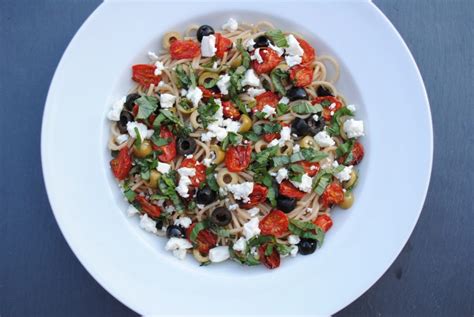 greek-spaghetti-with-tomato-and-feta-hungry-healthy image