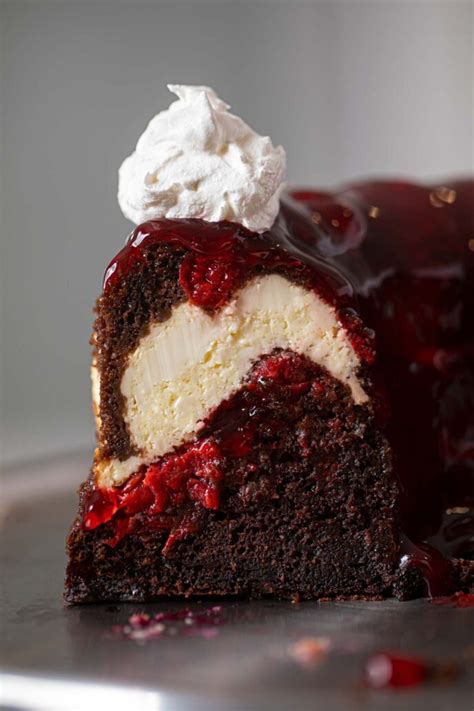 cherry-chocolate-cream-cheese-bundt-cake-dinner image