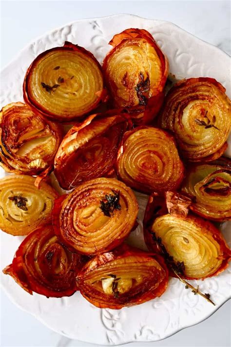 simple-roasted-onions-halved-whole-quartered-alphafoodie image