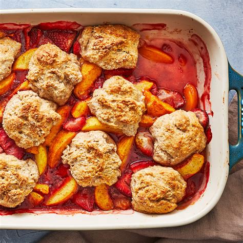 peach-strawberry-cobbler-recipe-eatingwell image