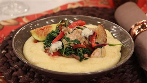 gorgonzola-polenta-with-leftover-roast-chicken image