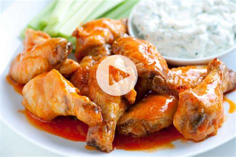 how-to-make-crispy-baked-buffalo-chicken-hot-wings image