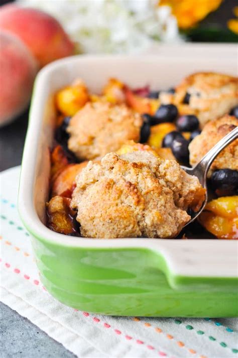 healthy-blueberry-peach-cobbler-our-week-in-meals image