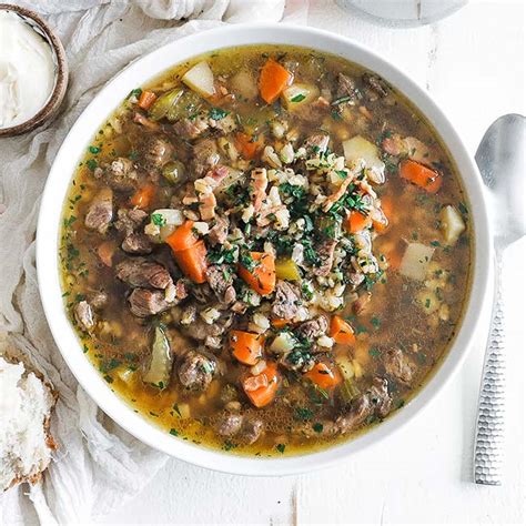 traditional-beef-and-barley-soup-recipe-chef-billy-parisi image