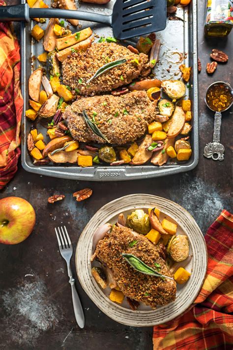 sheet-pan-maple-pecan-crusted-chicken-roasted image