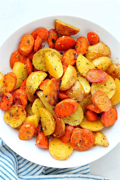 roasted-potatoes-and-carrots-crunchy-creamy-sweet image