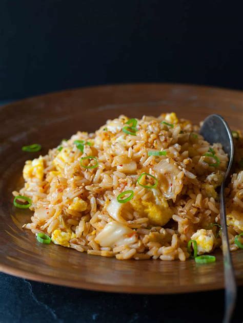 kimchi-fried-rice-spoon-fork-bacon image