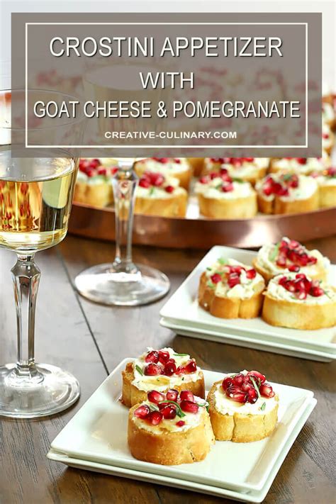 crostini-appetizer-with-goat-cheese-and-pomegranate image