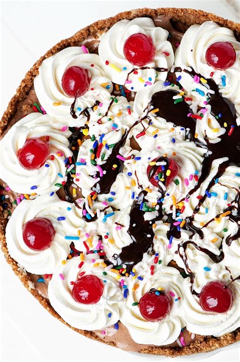 banana-split-ice-cream-cake-with-sugar-cone-crust image