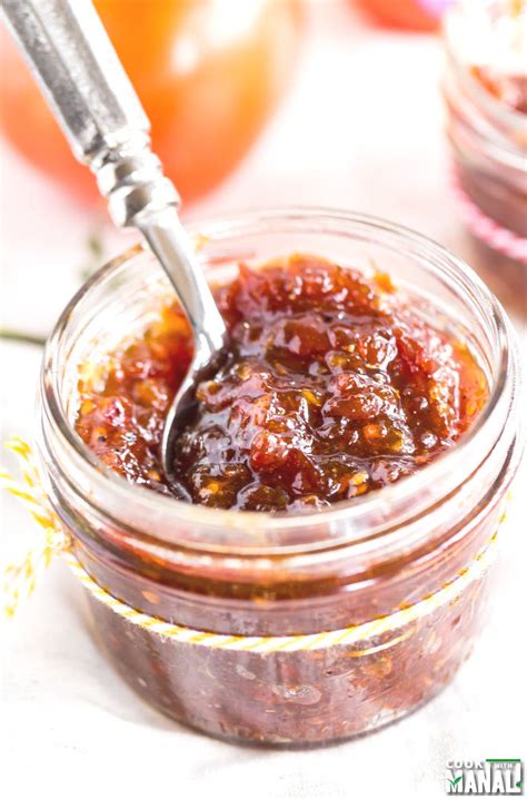 sweet-spicy-tomato-chutney-cook-with-manali image