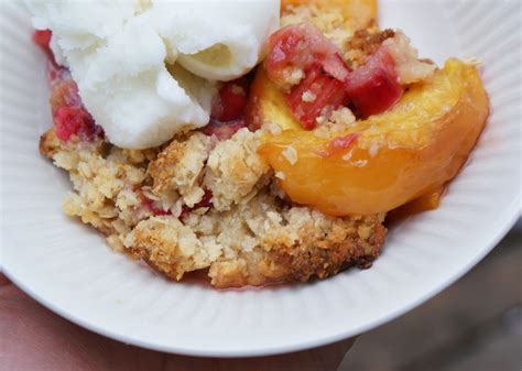 peach-rhubarb-big-crumb-crumble-dinner-with-julie image