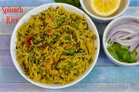 spinach-rice-instant-pot-pressure-cooker-indian image
