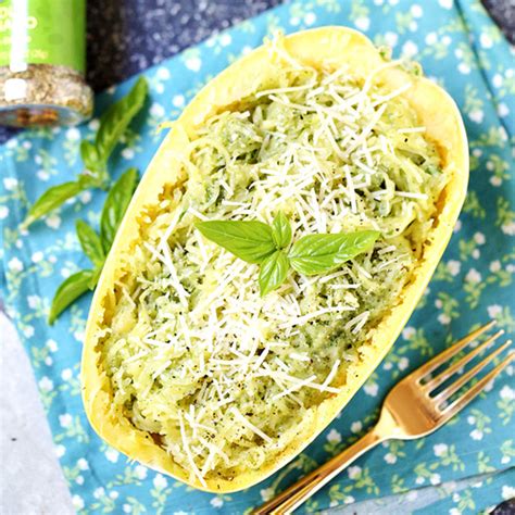 easy-3-ingredient-pesto-spaghetti-squash-recipe-home-cooking image
