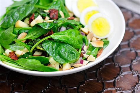 spinach-and-apple-salad-with-bacon-dressing-honest image