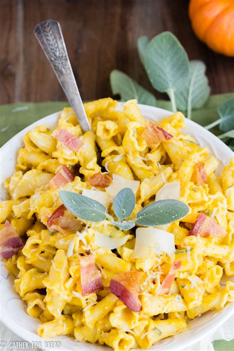 pumpkin-pasta-and-bacon-in-a-cream-sage-sauce image