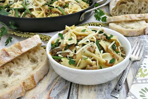 bowtie-pasta-with-chicken-italian-sausage-recipe-5-minutes-for image