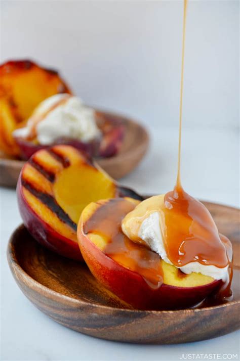 grilled-peach-sundaes-with-boozy-caramel-sauce-just image