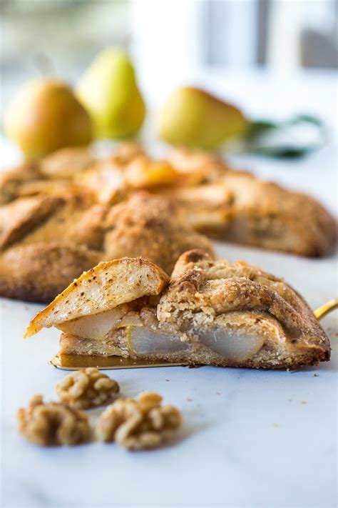 rustic-pear-galette-with-walnut-crust-feasting-at-home image
