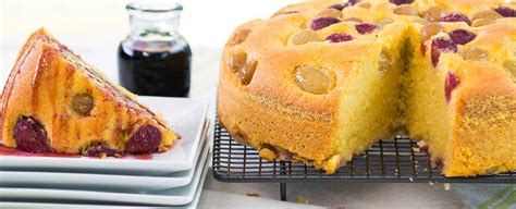 golden-grape-cake-with-grape-juice-reduction-welchs image