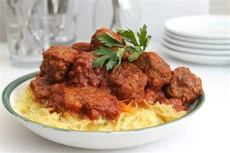 spaghetti-squash-with-turkey-meatballs-savor-the-best image
