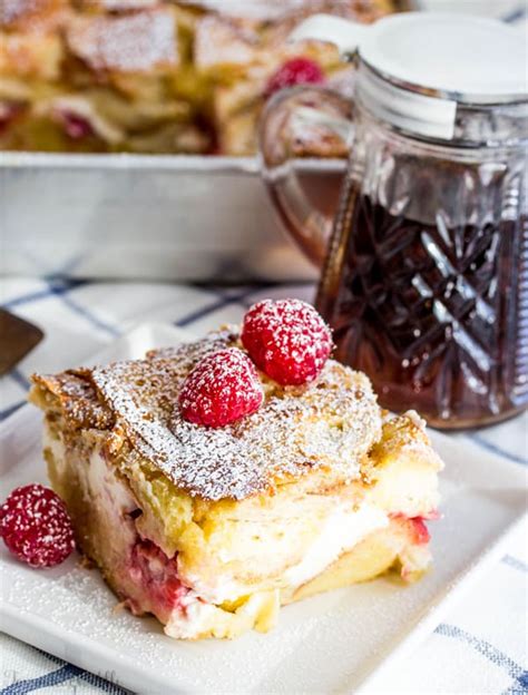 overnight-raspberry-cream-cheese-french-toast-bake image
