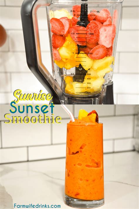 tropical-smoothie-sunrise-sunset-smoothie-copycat image