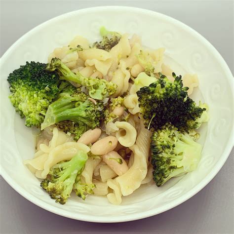 white-bean-piccata-pasta-with-broccoli-weeknight image