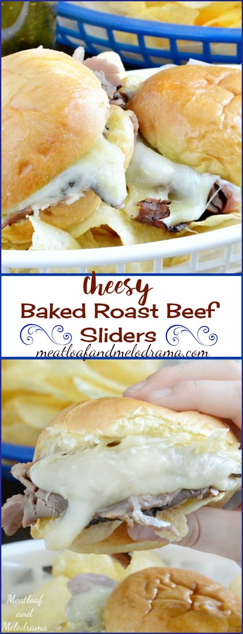 cheesy-baked-roast-beef-sliders-meatloaf-and image