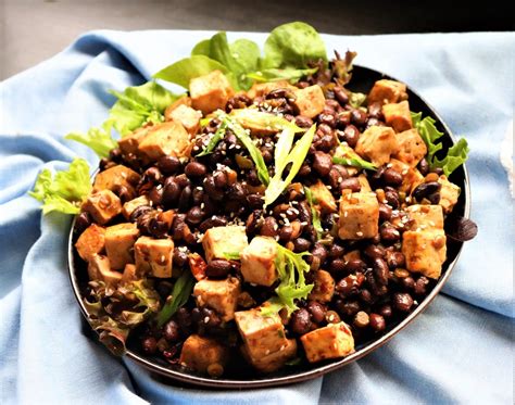 roasted-black-bean-tofu-a-high-vegan-protein-dish image