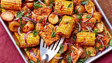 spiced-salmon-with-potatoes-and-corn-recipe-bon image
