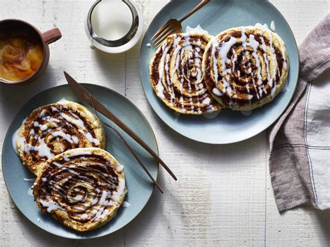 cinnamon-roll-pancakes-recipe-southern-living image