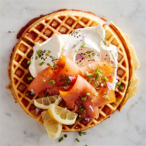 waffles-with-smoked-salmon-and-crme-frache-williams-sonoma image