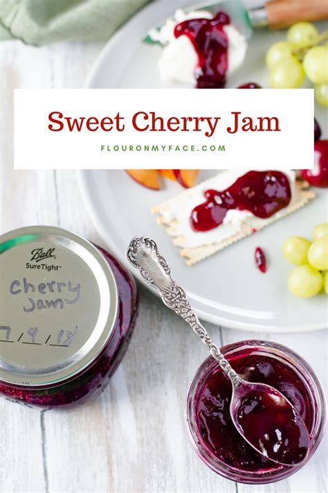 homemade-sweet-cherry-jam-recipe-flour-on-my-face image
