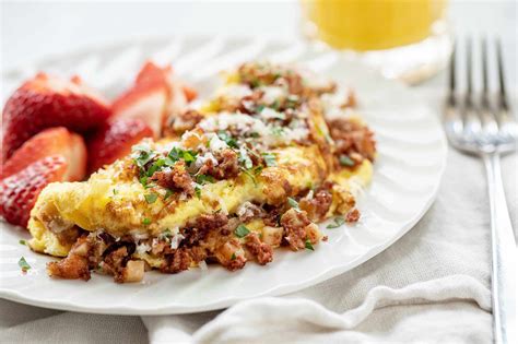 quick-and-easy-corned-beef-omelet-recipe-simply image