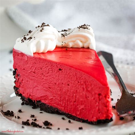 easy-no-bake-red-velvet-cheesecake-the-busy-baker image