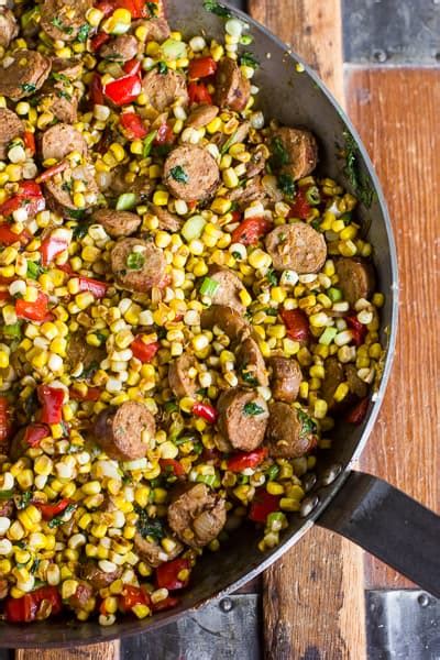 skillet-corn-recipe-with-sausage-the-black-peppercorn image