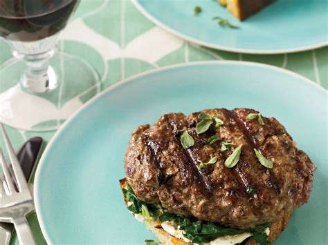 chopped-lamb-steak-with-garlicky-spinach image