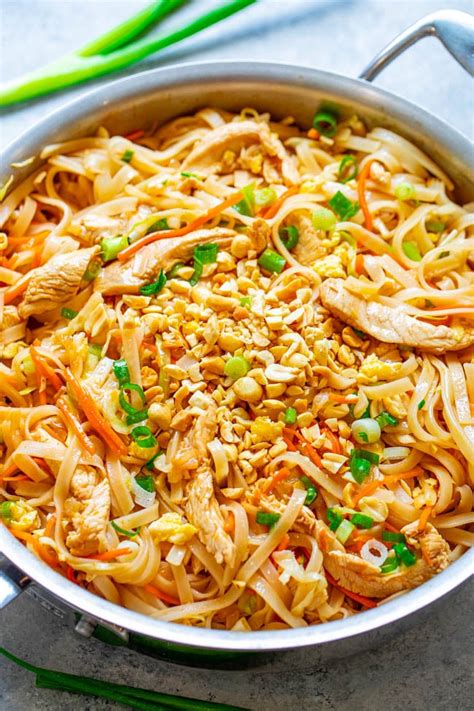 chicken-pad-thai-easy-20-minute-recipe-averie-cooks image