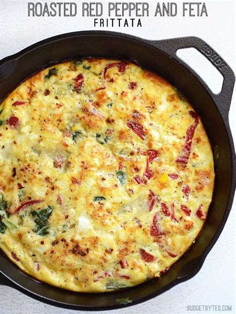 roasted-red-pepper-and-feta-frittata-budget-bytes image
