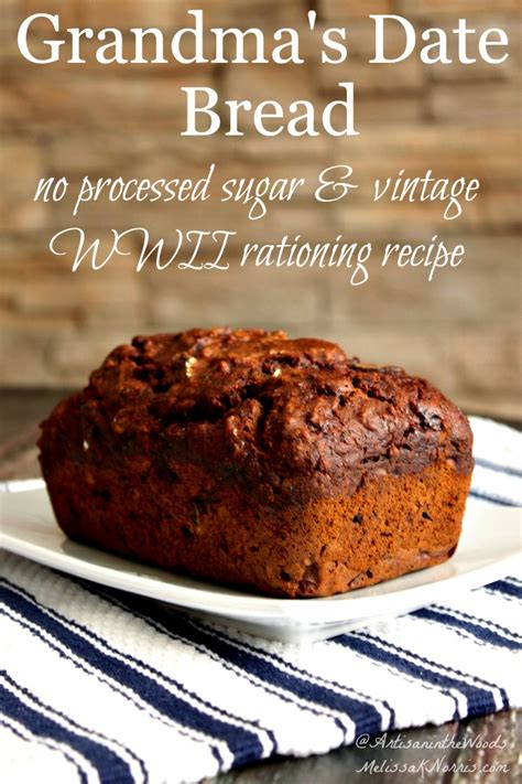 grandmothers-date-bread-recipe-vintage image