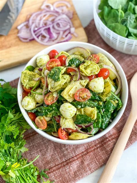pesto-tortellini-pasta-salad-millennial-kitchen image