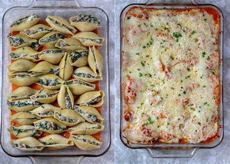 sausage-goat-cheese-spinach-stuffed-shells-with image