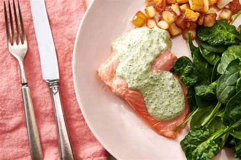 poached-salmon-with-cilantro-sauce-recipe-the-mom image