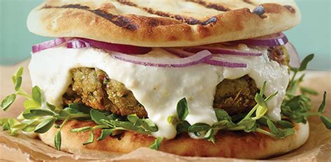 falafel-burgers-with-tre-stelle-feta-sauce image