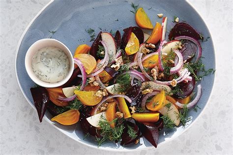 roasted-beet-salad-with-goat-cheese-vinaigrette image