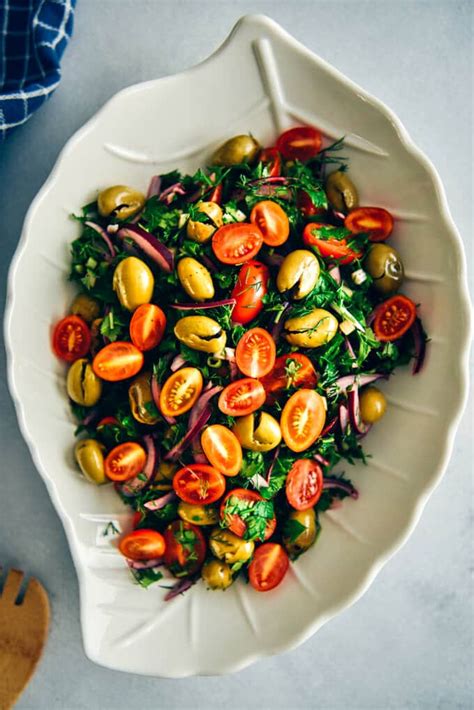 mediterranean-green-olive-salad-give image