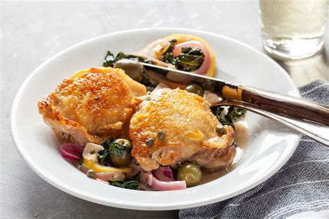 sicilian-skillet-chicken-with-lemon-olives-and-capers-simply image