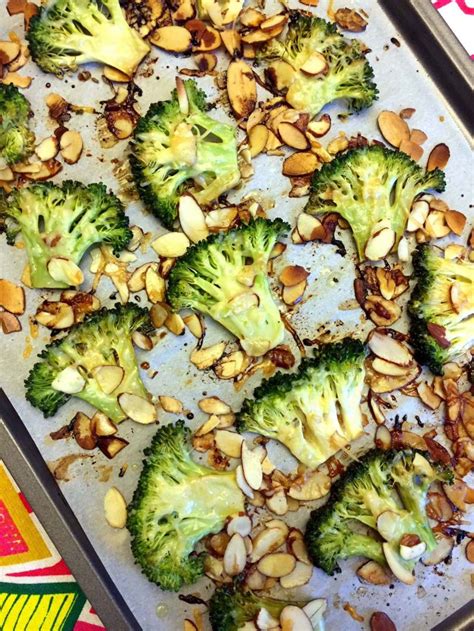 parmesan-garlic-roasted-broccoli-with-almonds image